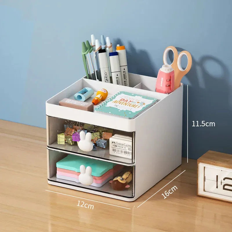 Small Desk Organizer with Drawers for Home Office or Vanity