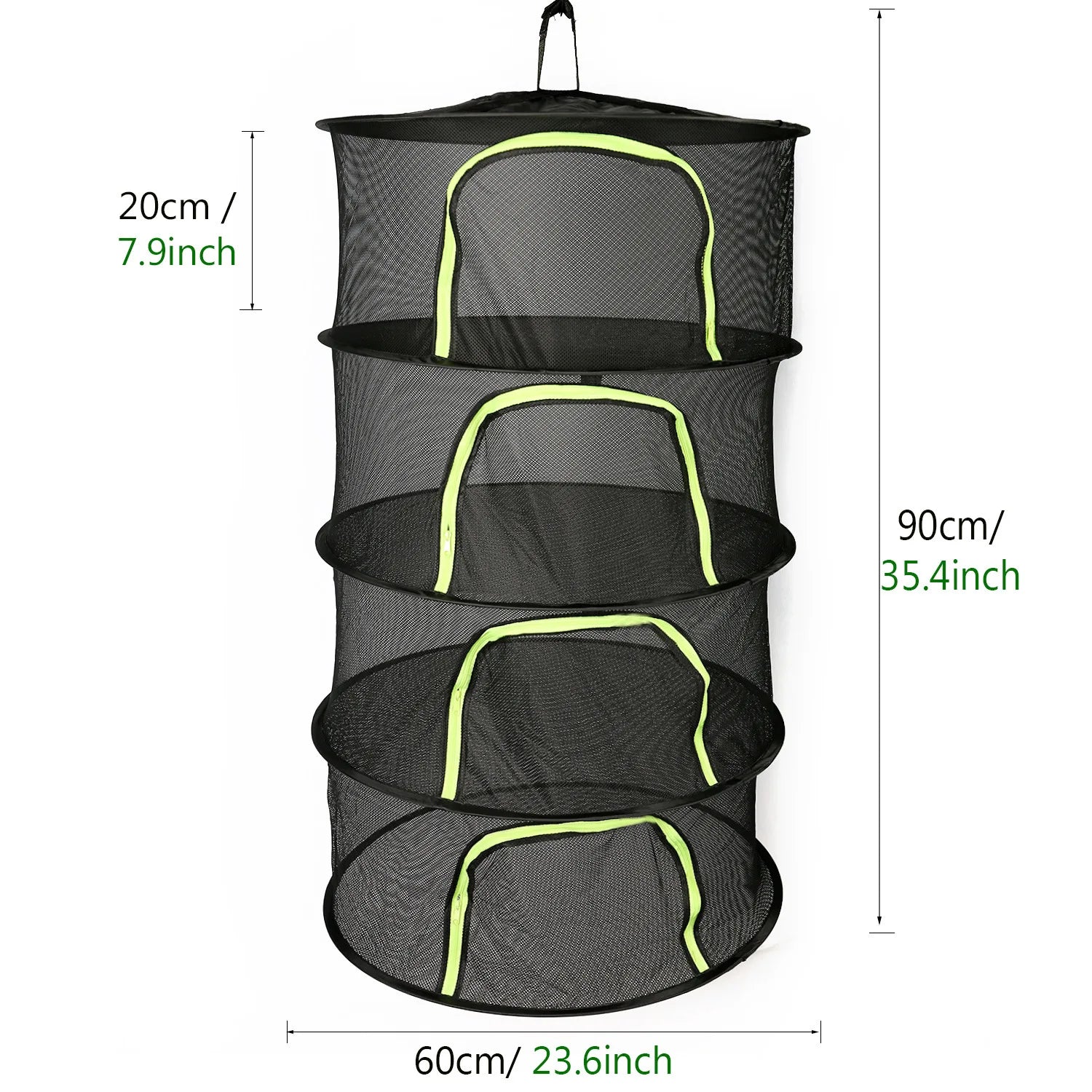 Foldable Hanging Mesh Herb & Vegetable Drying Rack, 2–8 Tier