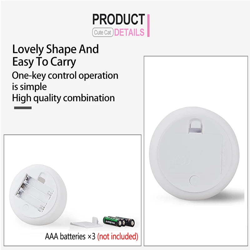 Cleo Soft Silicone Cat Night Light – Touch Sensor for Kids’ Rooms
