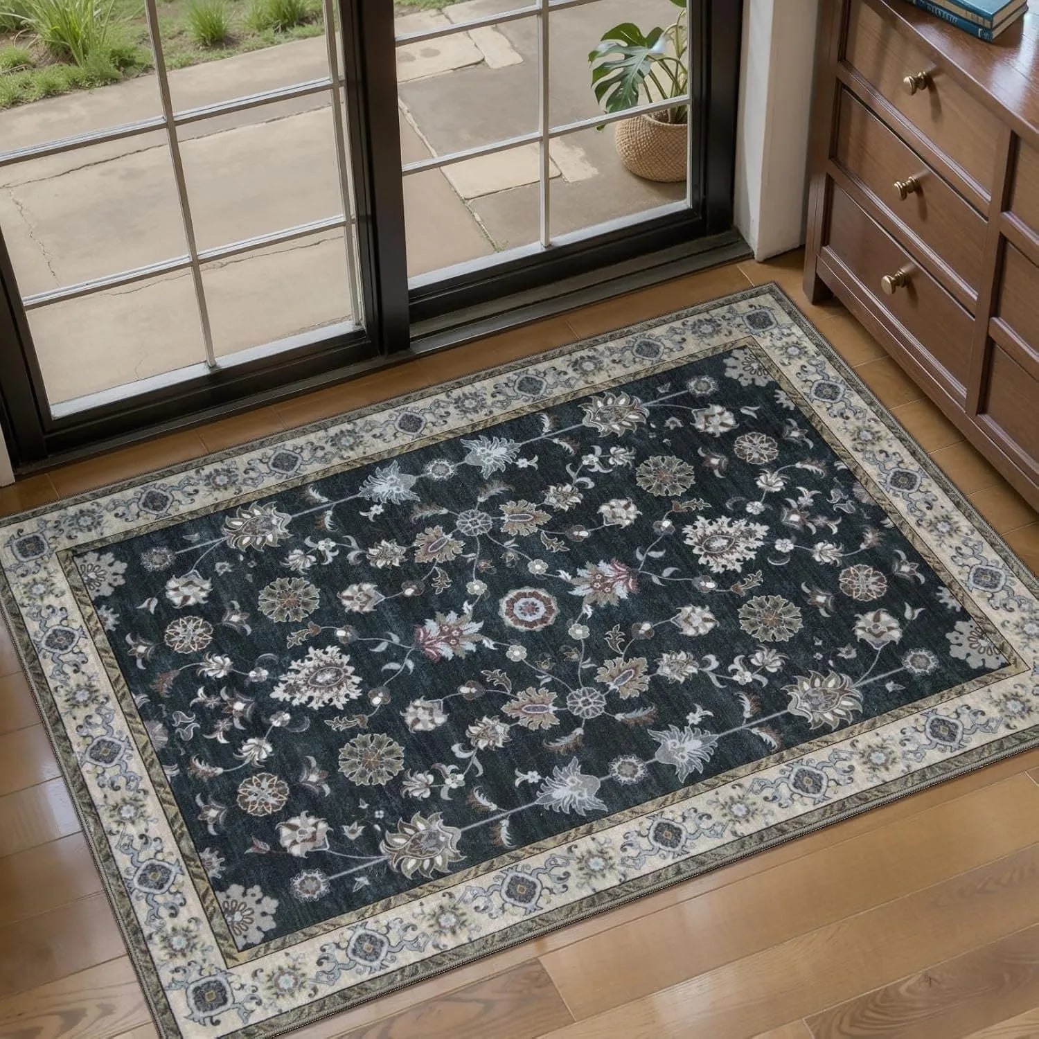 Eden Vintage Persian Style Entryway Rug – Soft Non-Slip Doormat