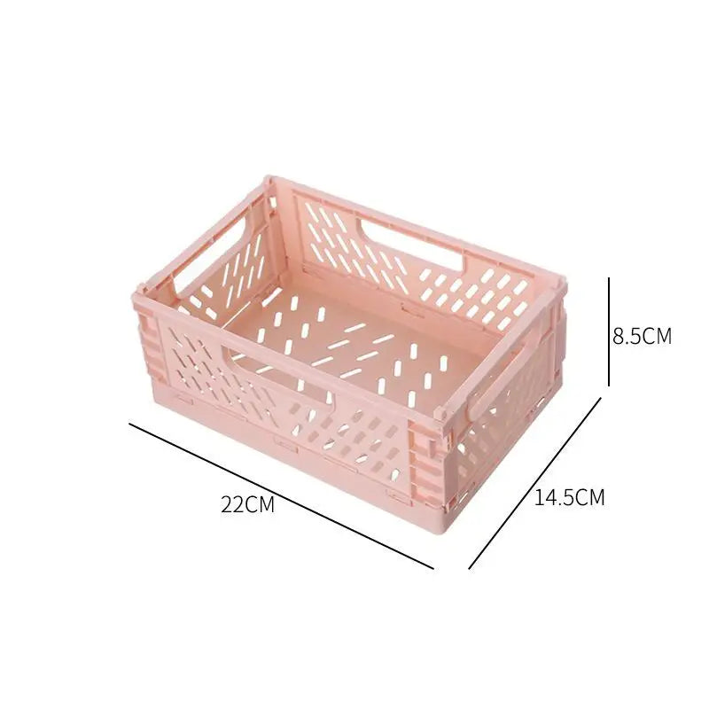Foldable Plastic Storage Crate – Stackable Organizer Bin