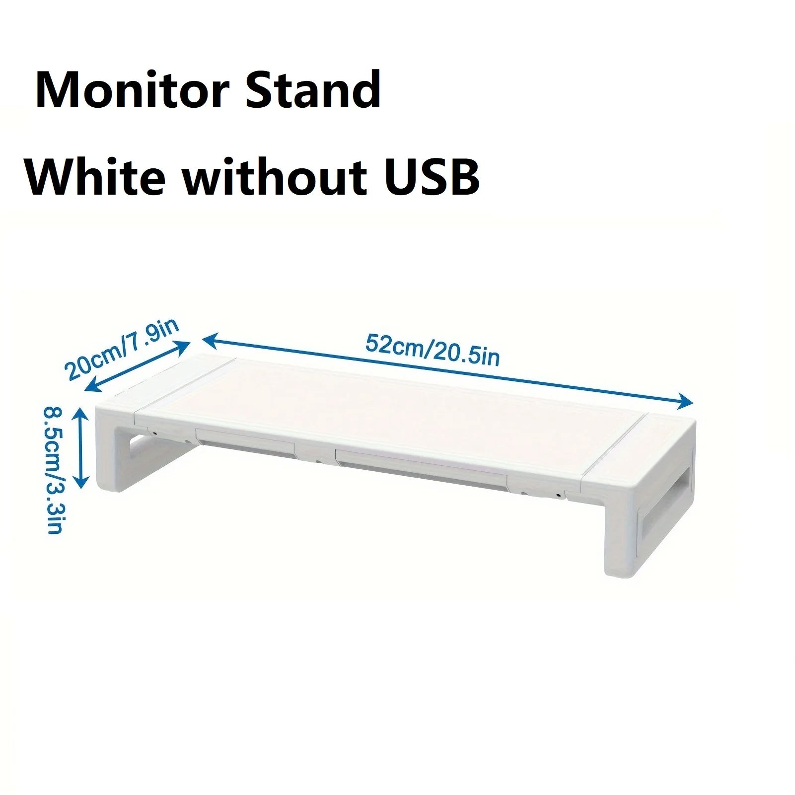 Height Adjustable Monitor Stand with Storage Drawer