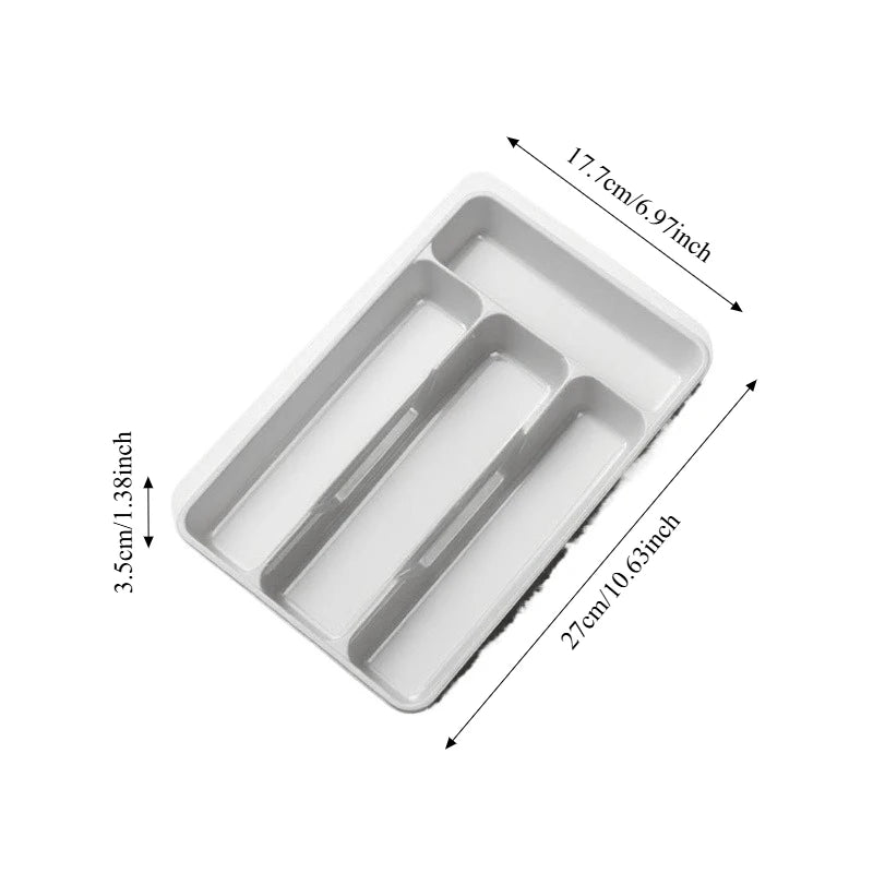 Adjustable Kitchen Drawer Organizer Tray for Utensils and Cutlery