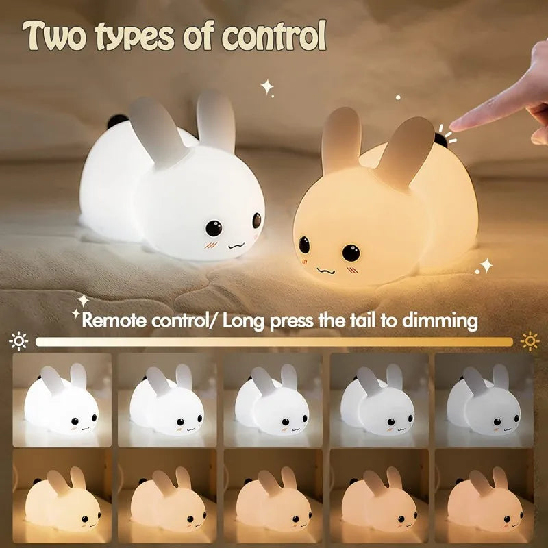 Bunny Silicone Night Light with Touch and Remote Control