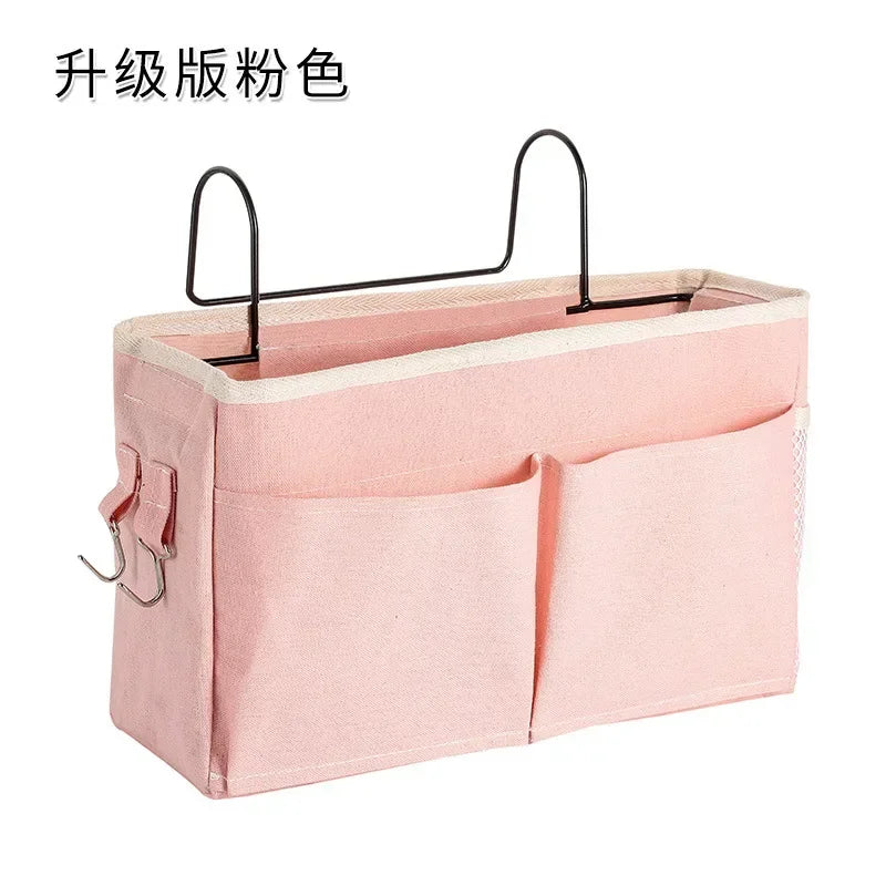 Hanging Bedside Organizer Caddy with Pockets