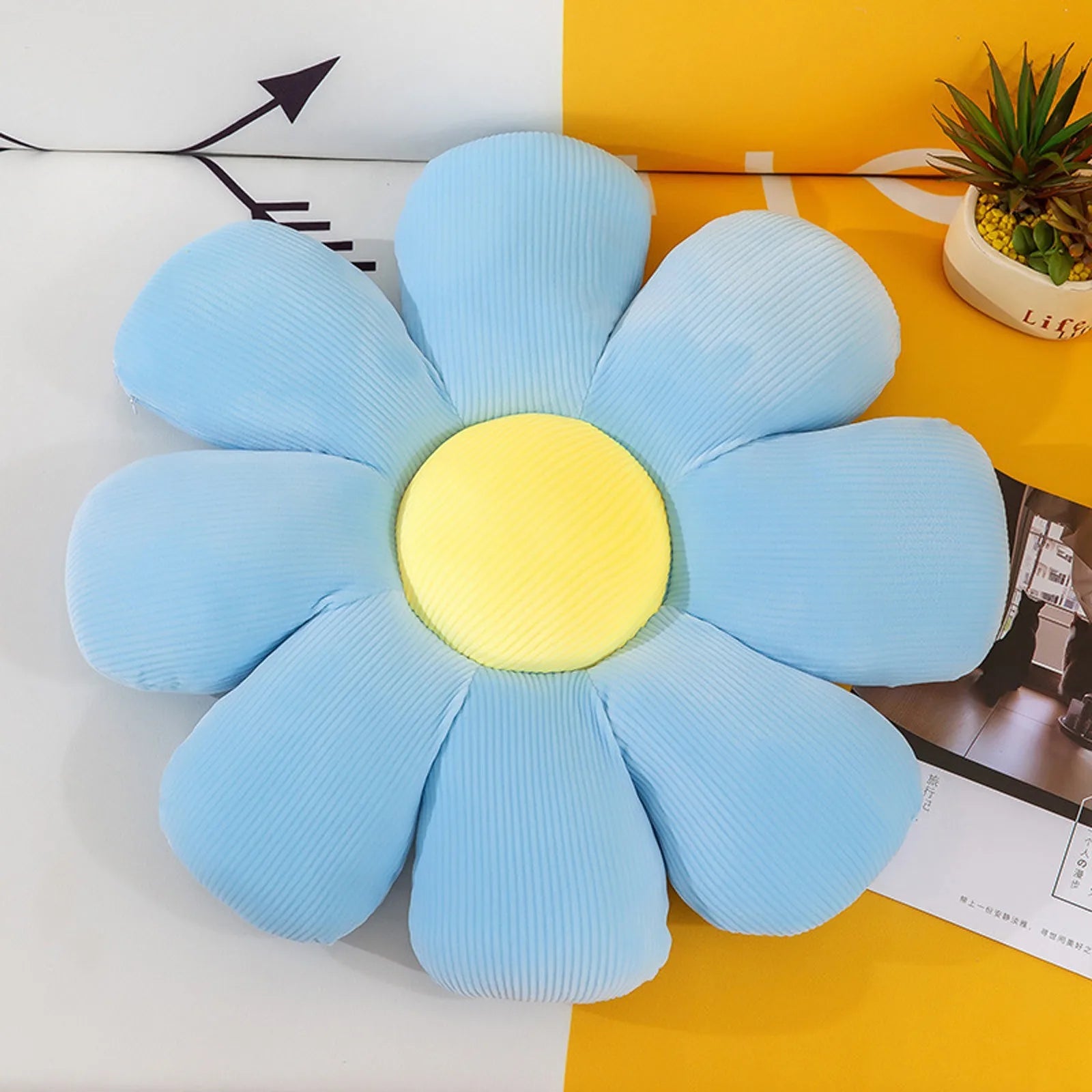 Daisy Flower Seat Cushion Pillow for Bedroom or Kids’ Room