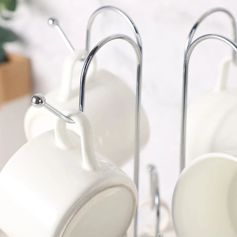 Tree-Shaped Metal Mug Stand for 8 Cups – Countertop Kitchen Organizer