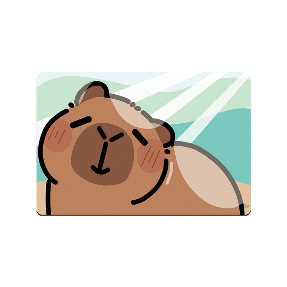 Capybara Bath Absorbent Bathroom Floor Mat – Anti-Slip Quick-Dry Diatom Mud Animal Rug for Bathroom, Entryway, or Kitchen