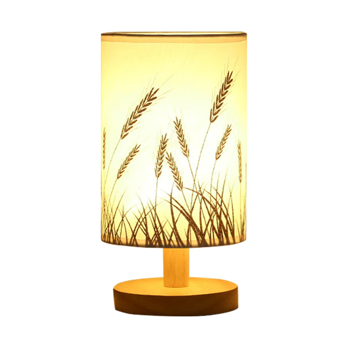Harbor Cylinder USB Table Lamp with Linen Shade for Bedside & Nightstand Lighting