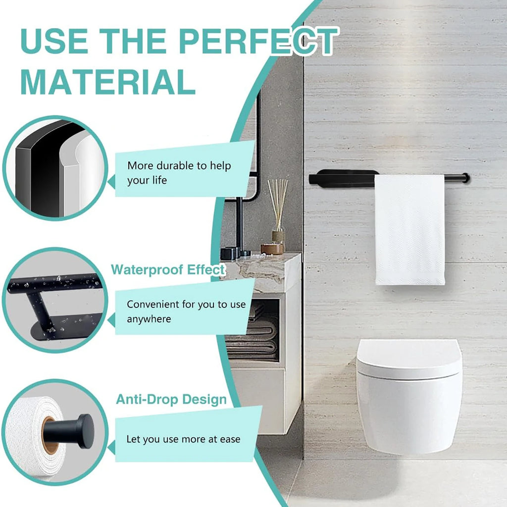 Adhesive Paper Towel Holder for Kitchen or Bathroom Cabinets
