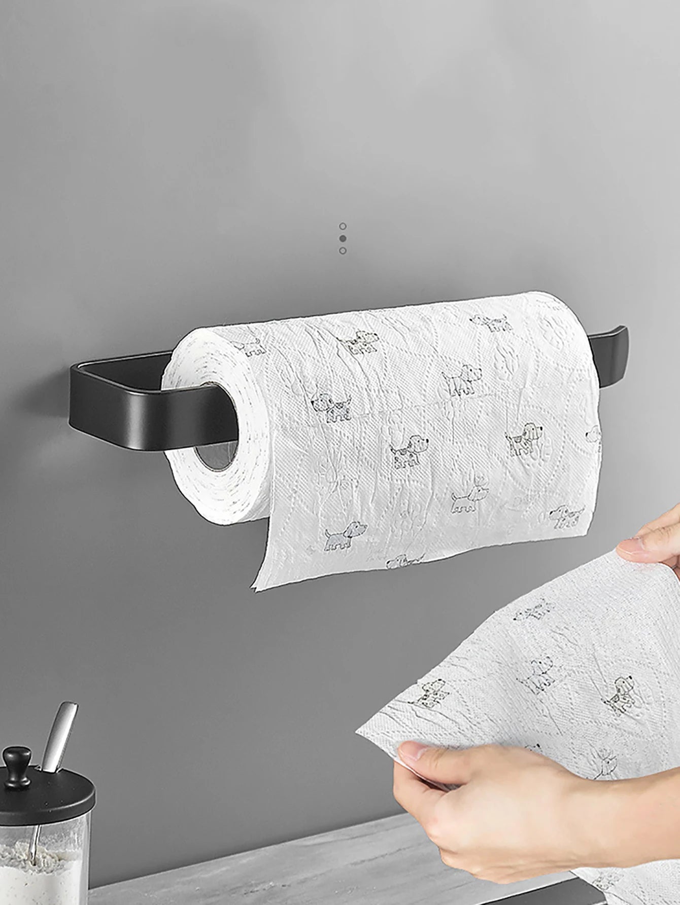 Adhesive Paper Towel Holder for Kitchen or Bathroom Cabinets