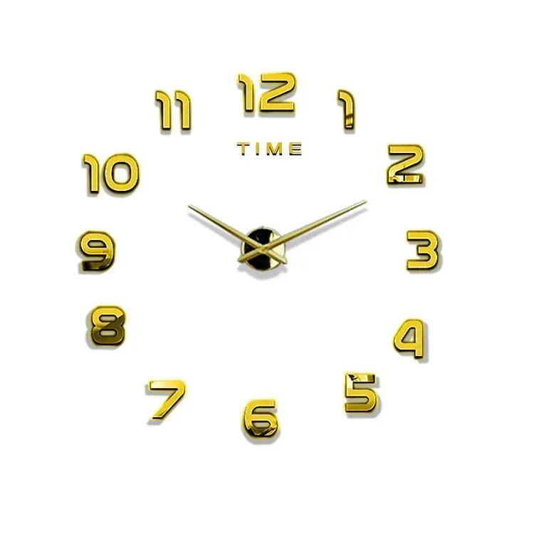 Modena Frameless 3D Wall Clock, Acrylic, 40cm