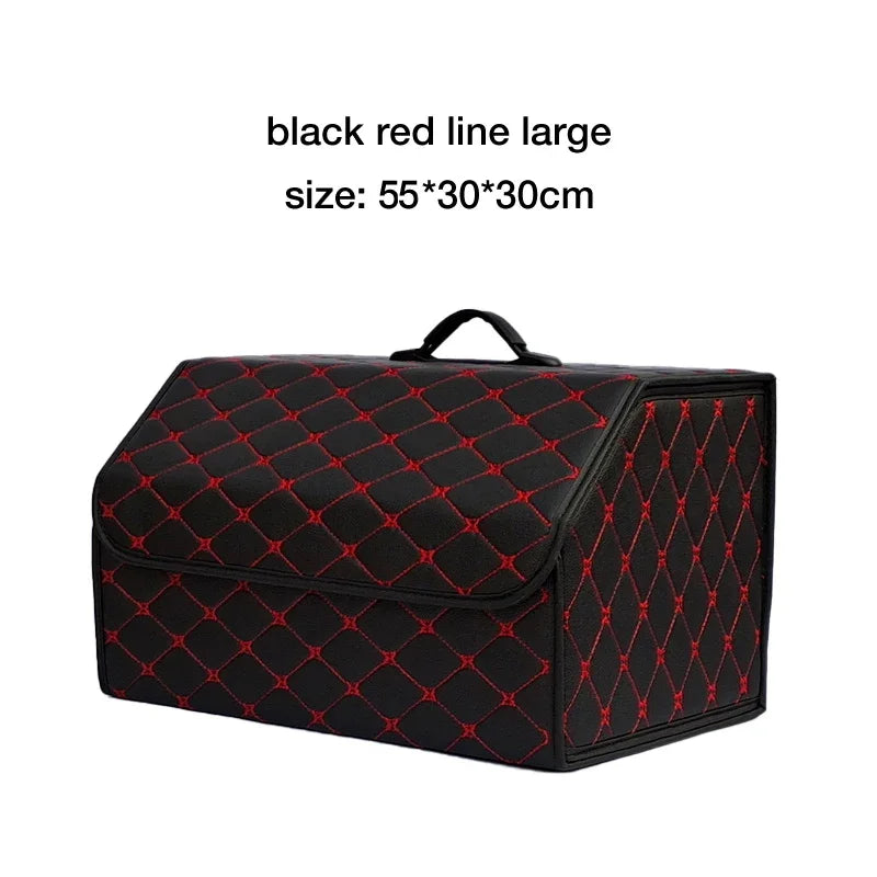 Quilted Folding Car Trunk Organizer with Handle