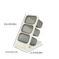 Large Capacity Angled Desk Organizer with 3 Compartments for Pens, Office Supplies & Makeup – White Plastic