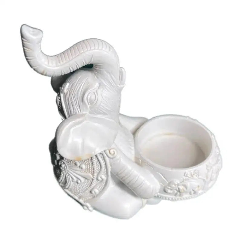 Arlo Elephant Tealight Holder – Decorative Resin Candle Holder
