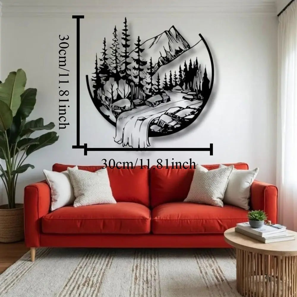 Lakeview Round Metal Wall Art