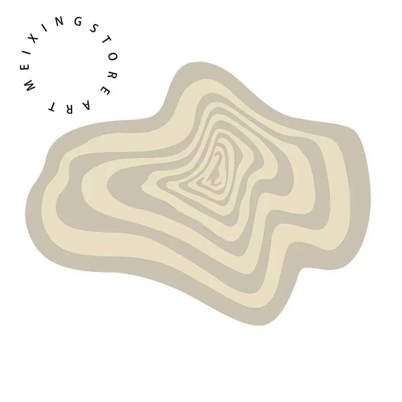 Sable Irregular Geometric Area Rug – Black & White Modern Floor Mat