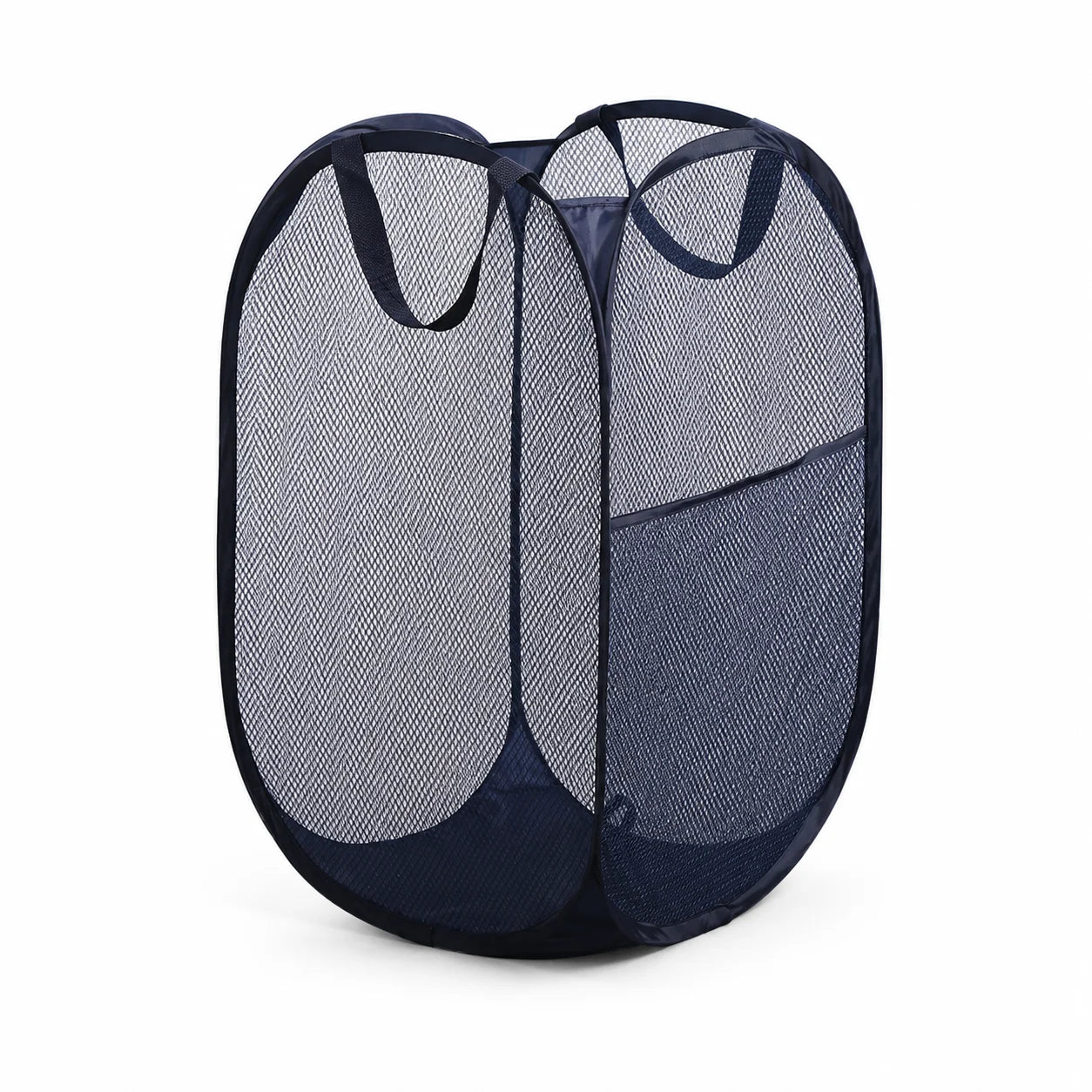 Foldable Mesh Toy Storage Basket with Handles for Kids' Room or Playroom