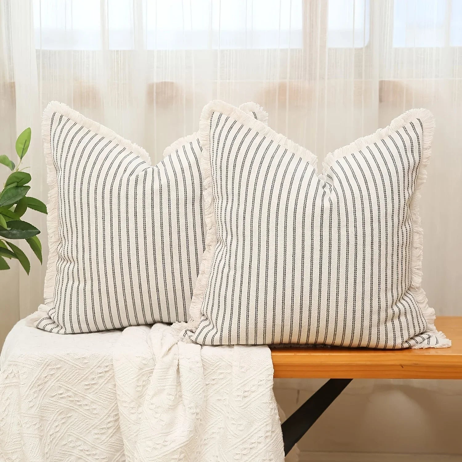 Arlo Striped Throw Pillow Cover
