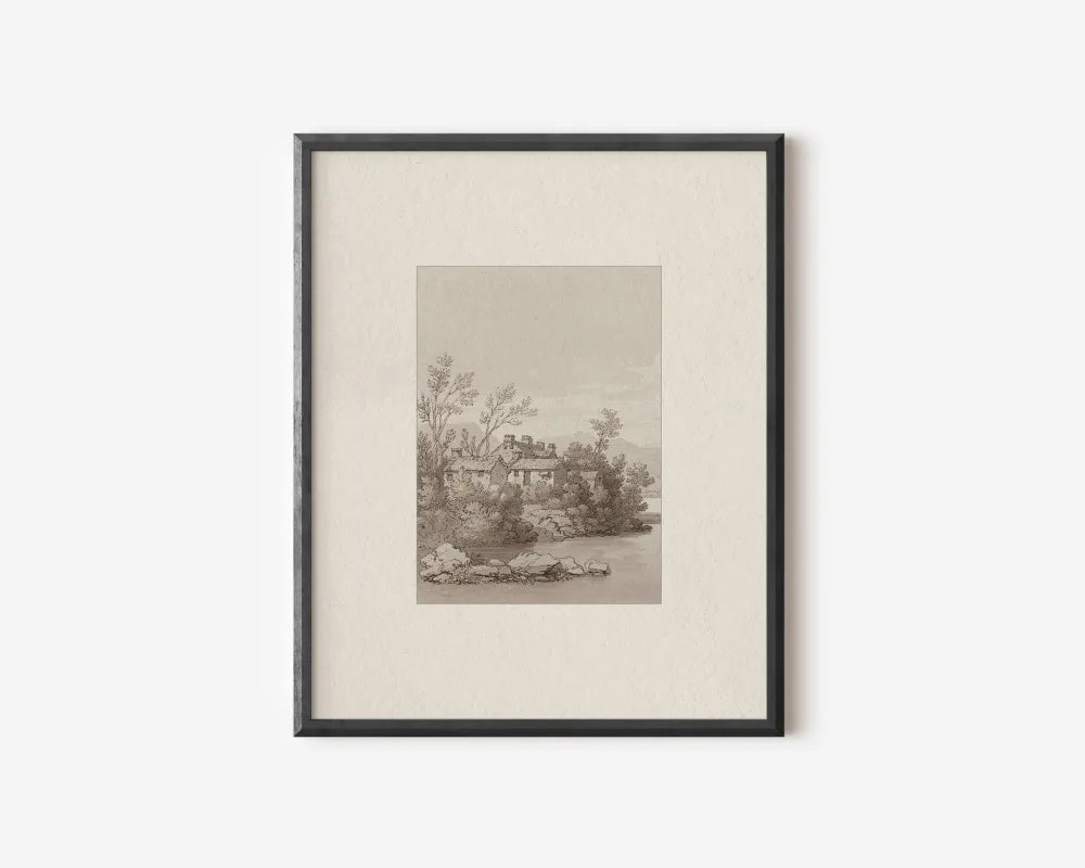 Elowen Neutral Landscape Canvas Art Print
