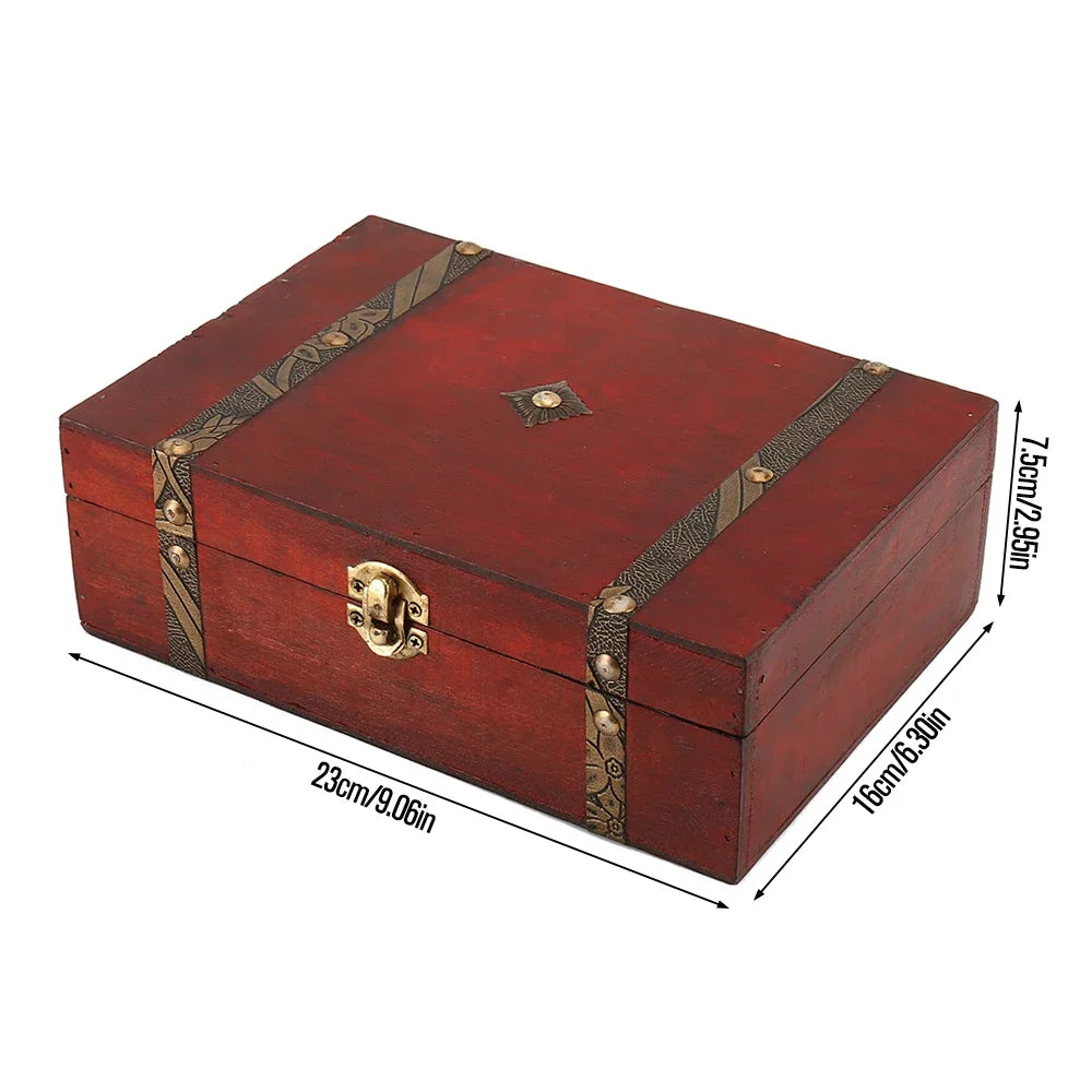 Alden Rectangular Wooden Keepsake Box with Bronze Detail