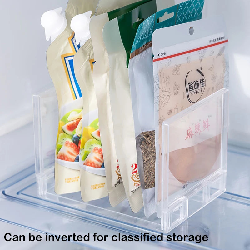 Clear Stackable Fridge Shelf Organizer for Kitchen & Pantry