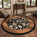 Winslow Modern Checkerboard Round Rug – Soft Non-Slip Living Room & Bedroom Mat