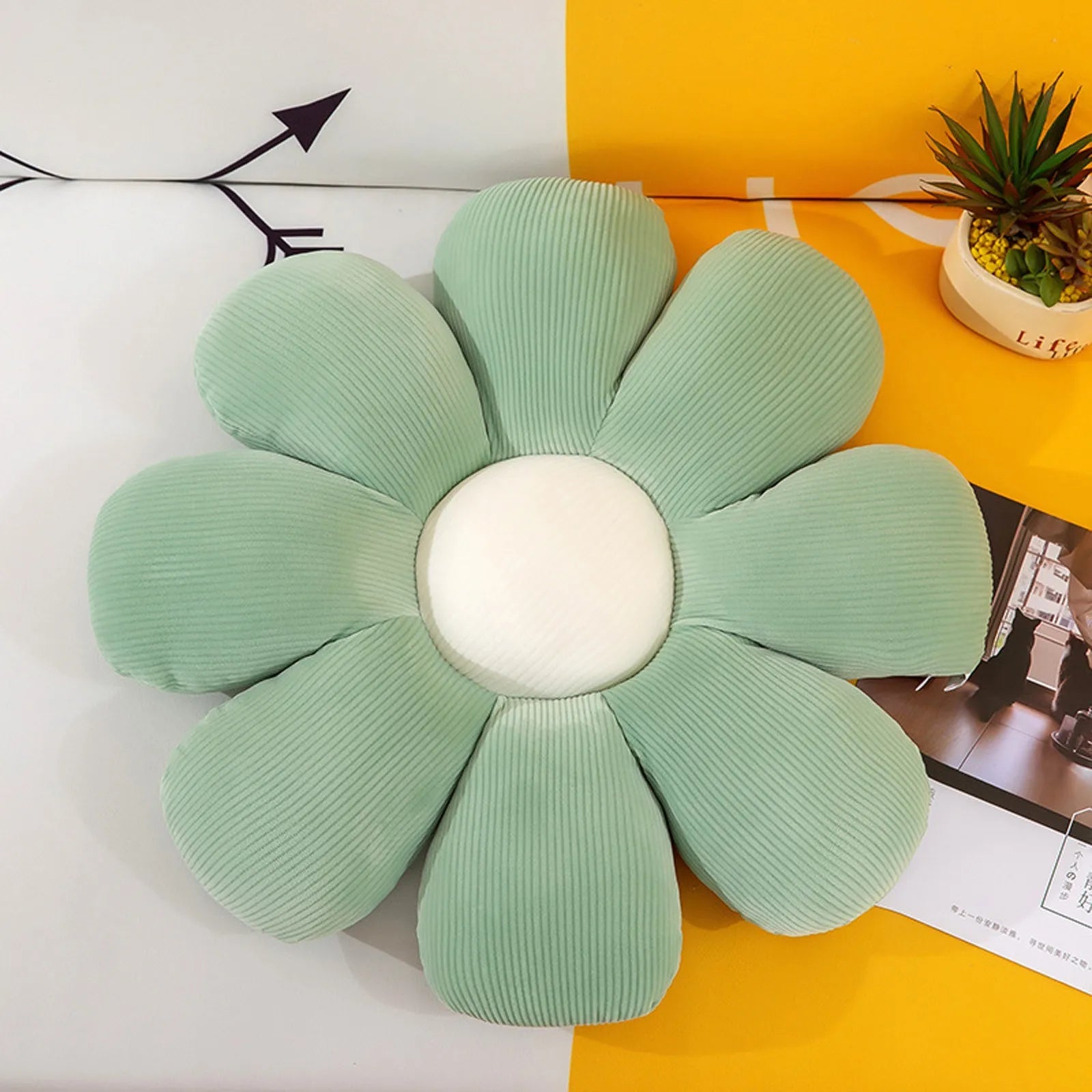 Daisy Flower Seat Cushion Pillow for Bedroom or Kids’ Room