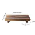Minimalist Wooden Display Tray for Bathroom, Vanity, or Tabletop Decor – Raised Small Stand, Multiple Colors