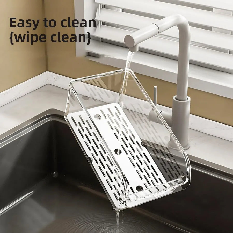 Clear Refrigerator Organizer Bin with Optional Drain Tray