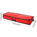 Extra-Large Red Wrapping Paper Storage Organizer Bag with Handles & Pockets for Under-Bed Holiday Gift Wrap and Ribbons, 40.5-Inch