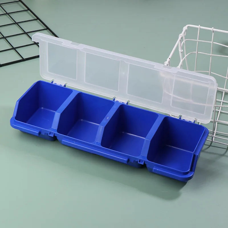 3-Compartment Plastic Small Parts Organizer Box