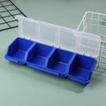 3-Compartment Plastic Small Parts Organizer Box
