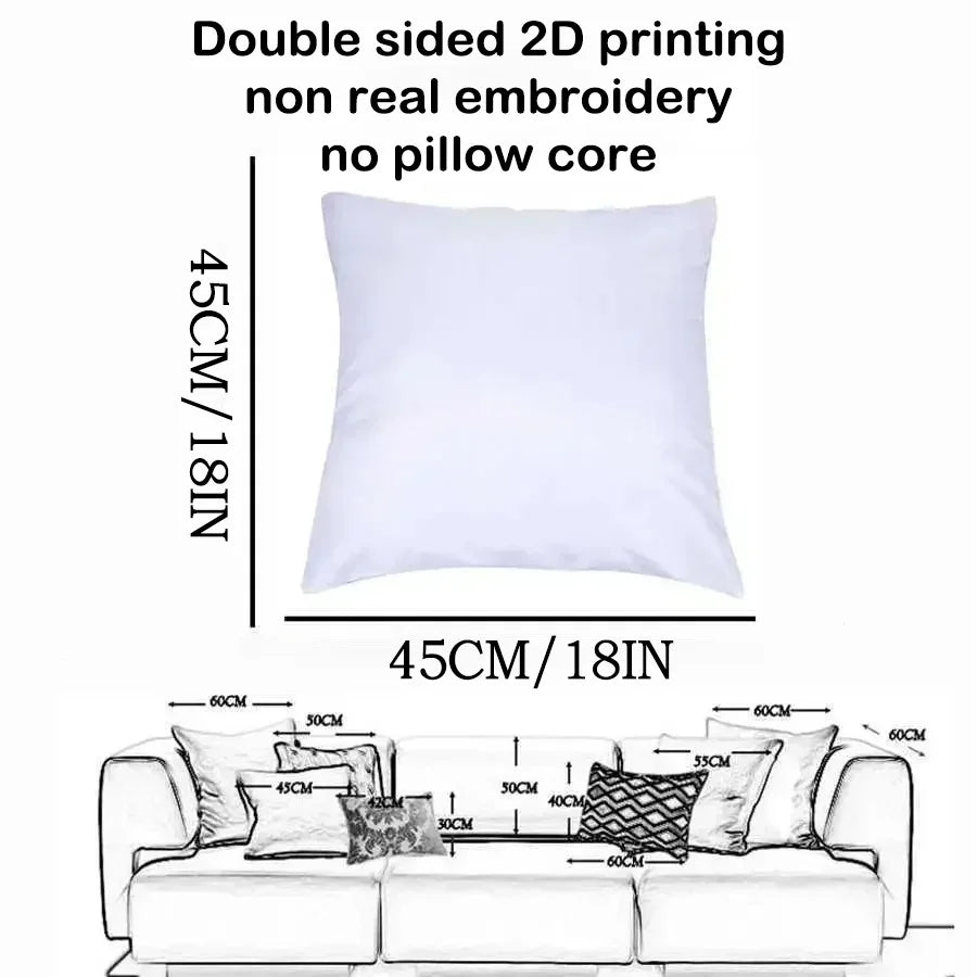 Willow Fox Printed Pillow Cover – Cozy Double-Sided Accent for Sofa or Bed
