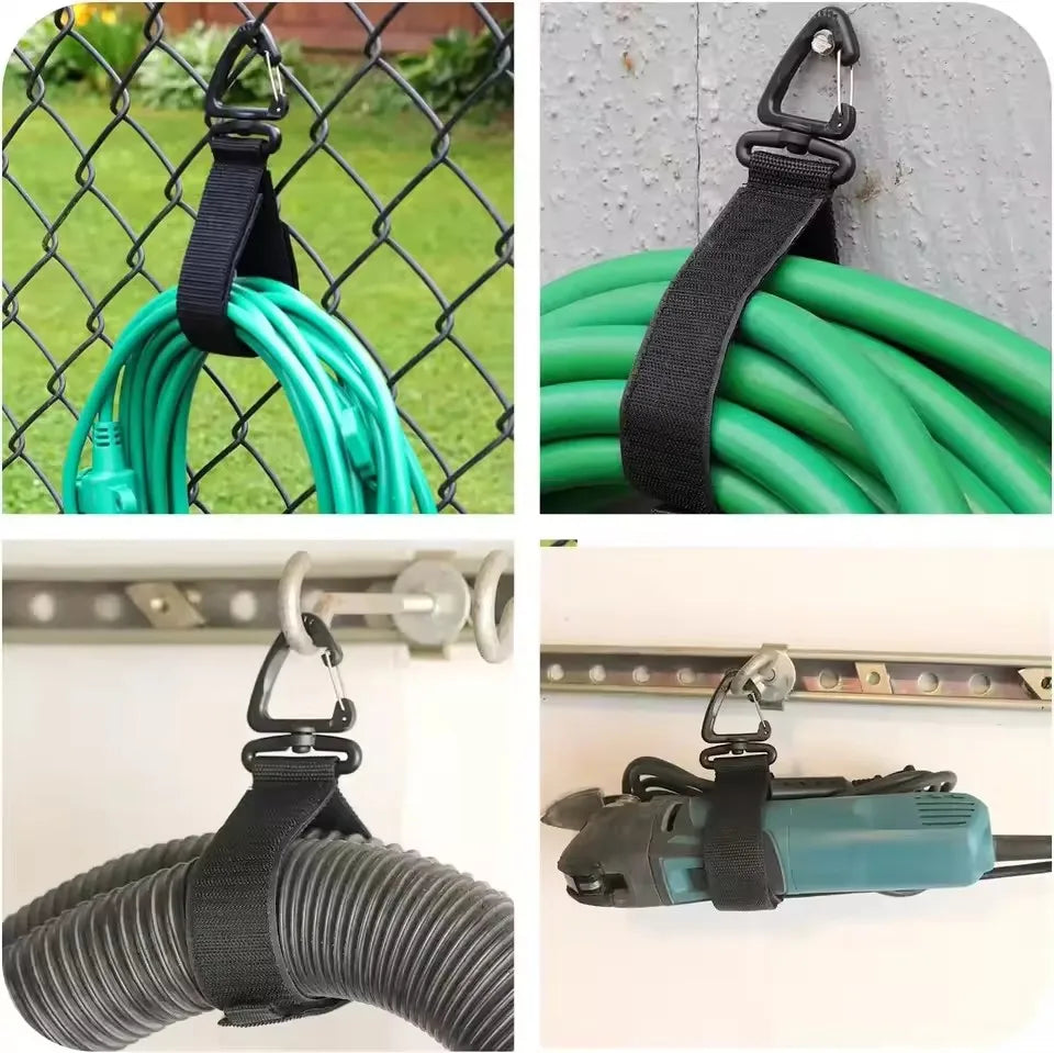 Rotating Buckle Cord Organizer Straps for Garage, Workshop, or Shed
