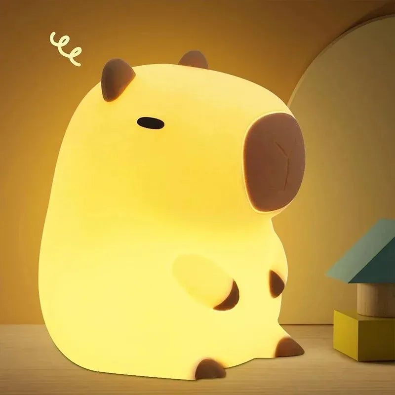 Milo Capybara Night Light – Soft Animal Bedside Lamp