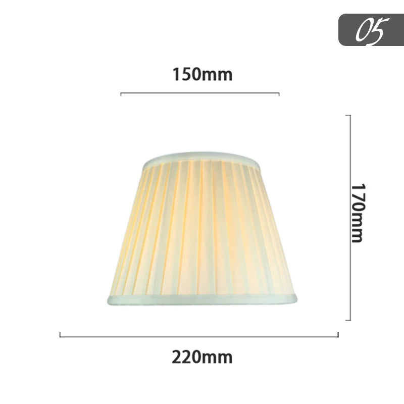 Pleated Fabric Lampshade for E27 Table or Floor Lamps – Multiple Sizes & Colors