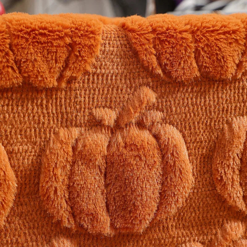 Pumpkin Embossed Fall Table Runner – Cozy Poly Table Decor