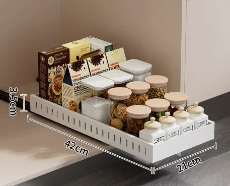 Pull-Out Pots and Pans Organizer with Adjustable Dividers