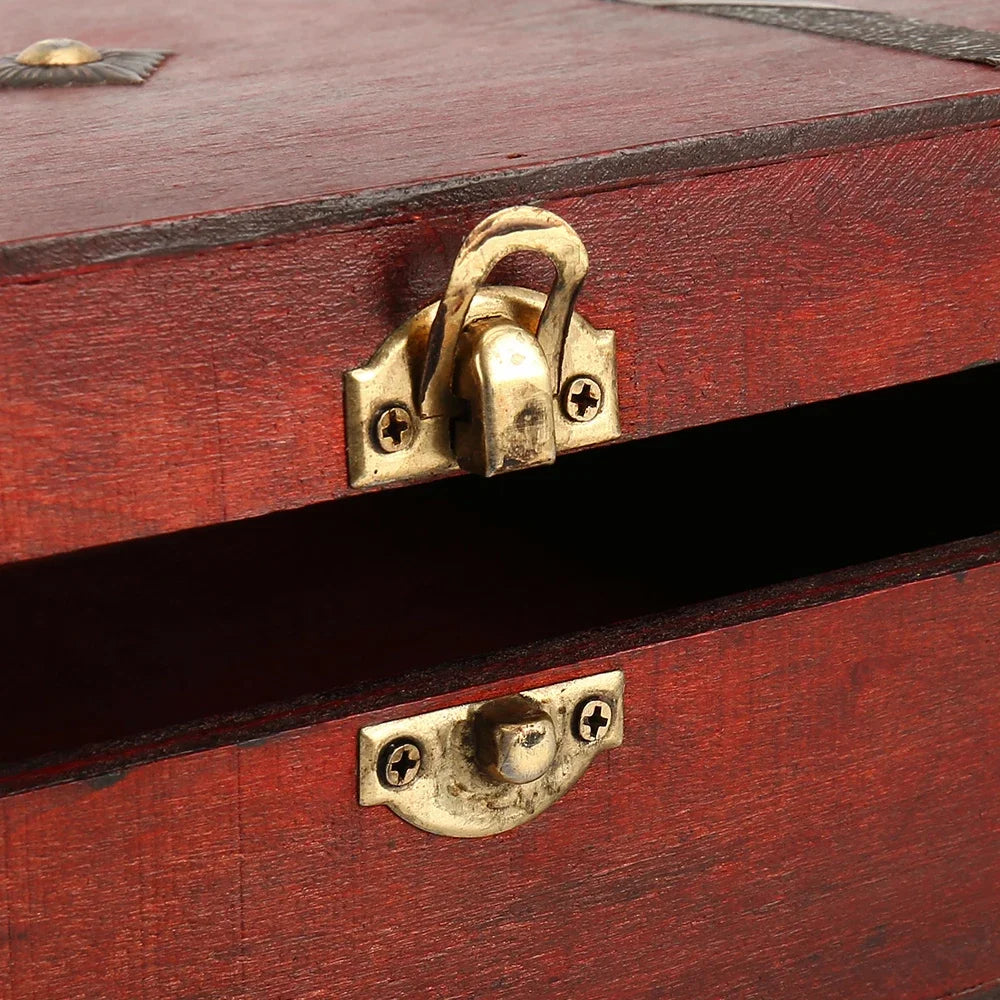 Alden Rectangular Wooden Keepsake Box with Bronze Detail