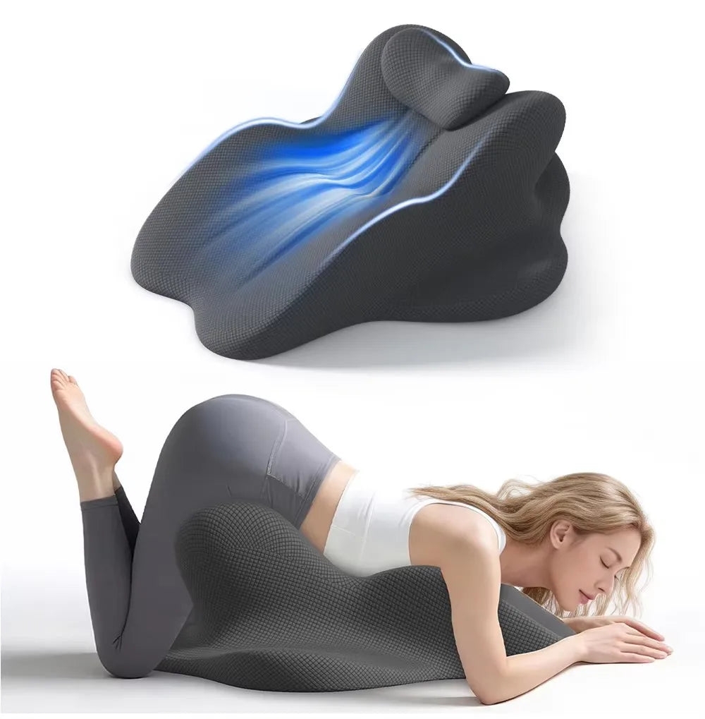 Ergonomic Memory Foam Bedside Reading Backrest Pillow