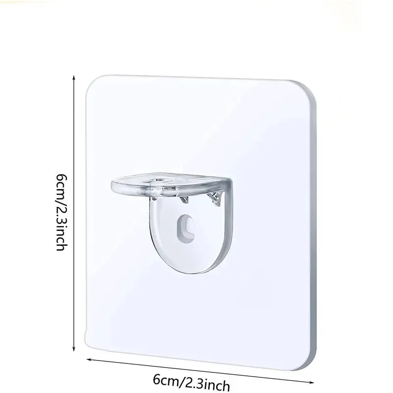 Clear Acrylic Adhesive Shelf Brackets for Cabinets and Closets