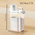 2.5L Airtight Food Storage Container with Pour Spout & Handle for Rice, Grains, and Pantry Organization