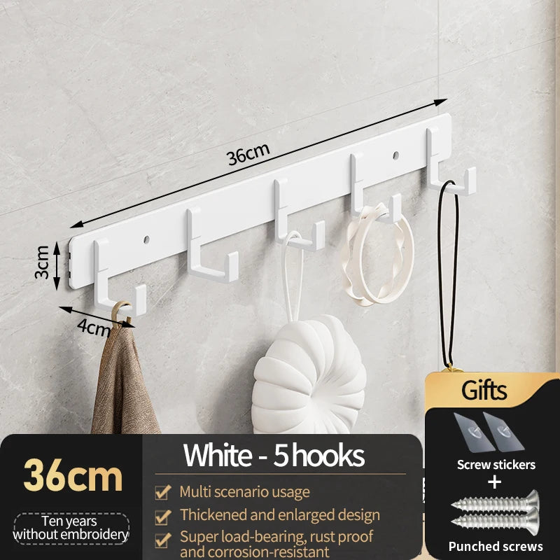 Aluminum Wall Hooks for Entryway, Closet, or Bathroom Organization