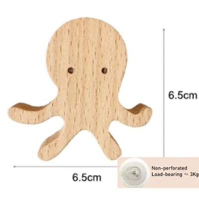 Woodland Animal Wooden Wall Hooks