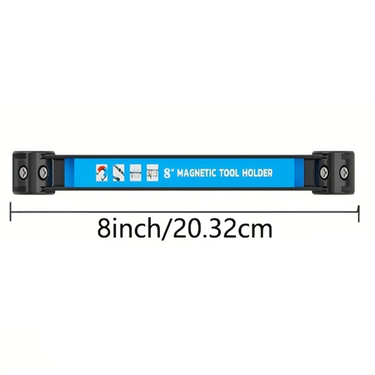 Wall-Mounted Magnetic Tool Holder Bar, Blue (4 Sizes)