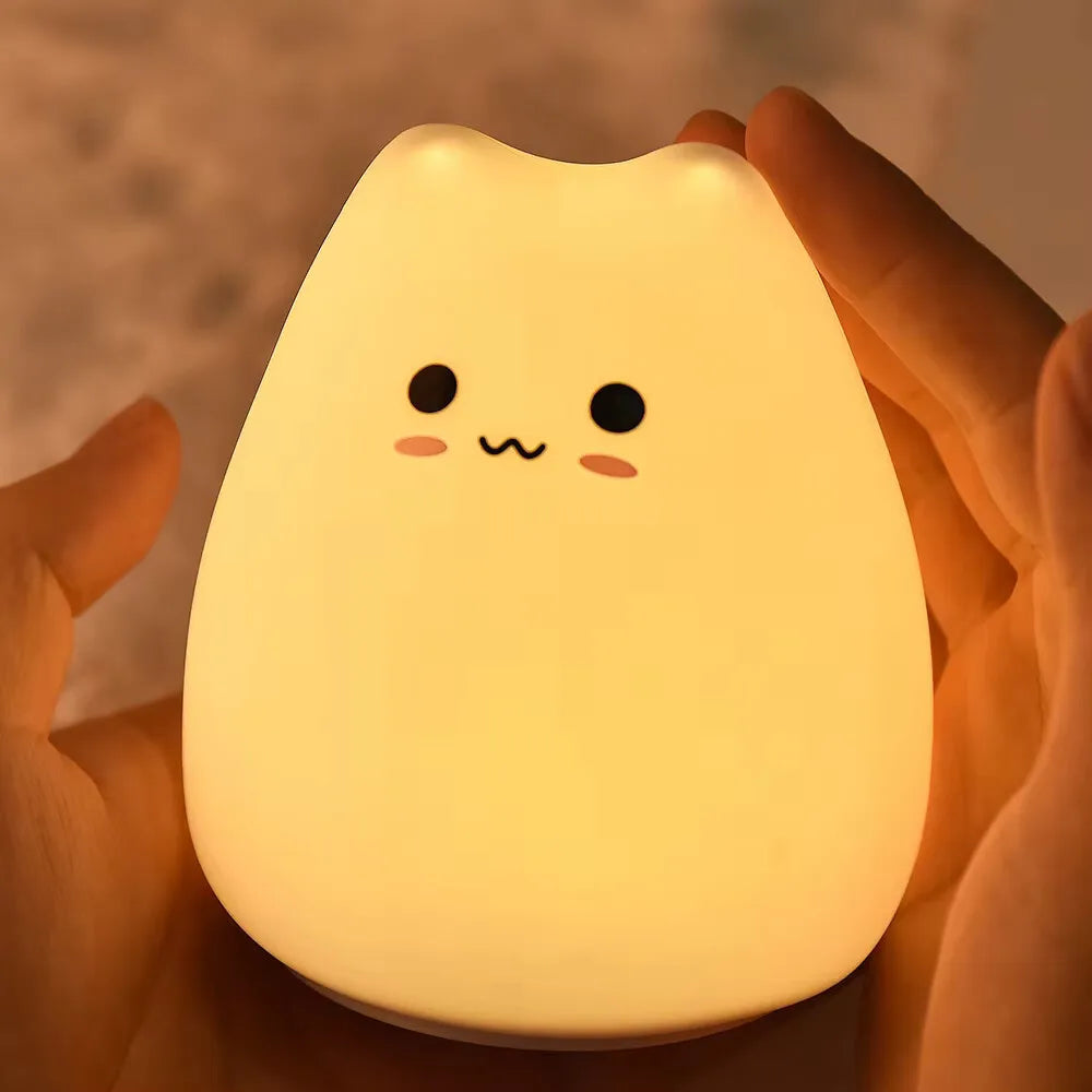 Willow Silicone Animal Night Light – USB Rechargeable Touch Lamp