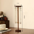 Walnut Wood Necklace Organizer Stand with Hooks