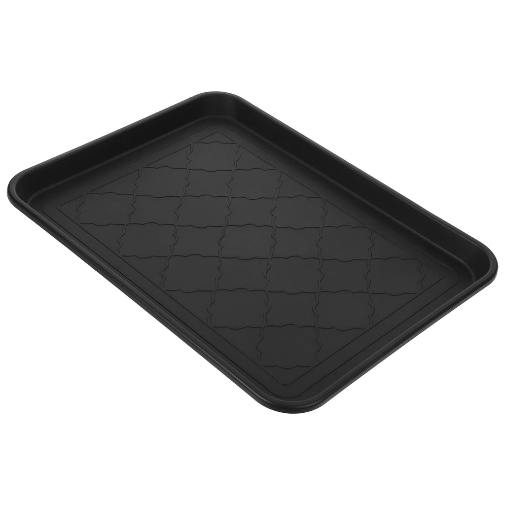 Non-Slip Black Shoe Tray for Entryway, Mudroom, or Car