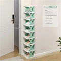 Multi-Layer Narrow Plastic Shoe Rack for Entryway, Closet or Small Spaces